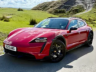 Used 2021 Porsche Taycan Performance Plus Cross Turismo Red - Interior and Exterior details 5