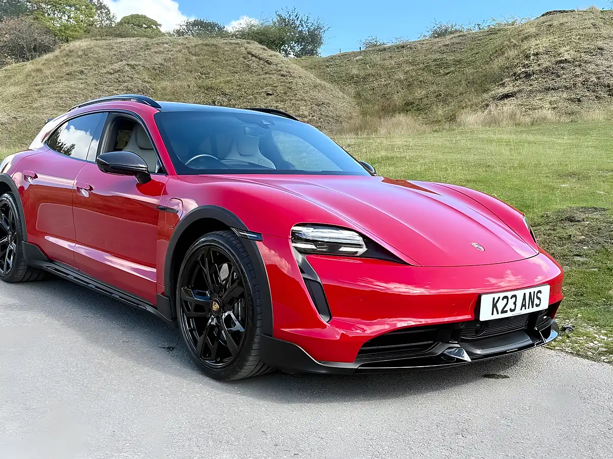 Used 2021 Porsche Taycan Performance Plus Cross Turismo Red - Interior and Exterior details 8