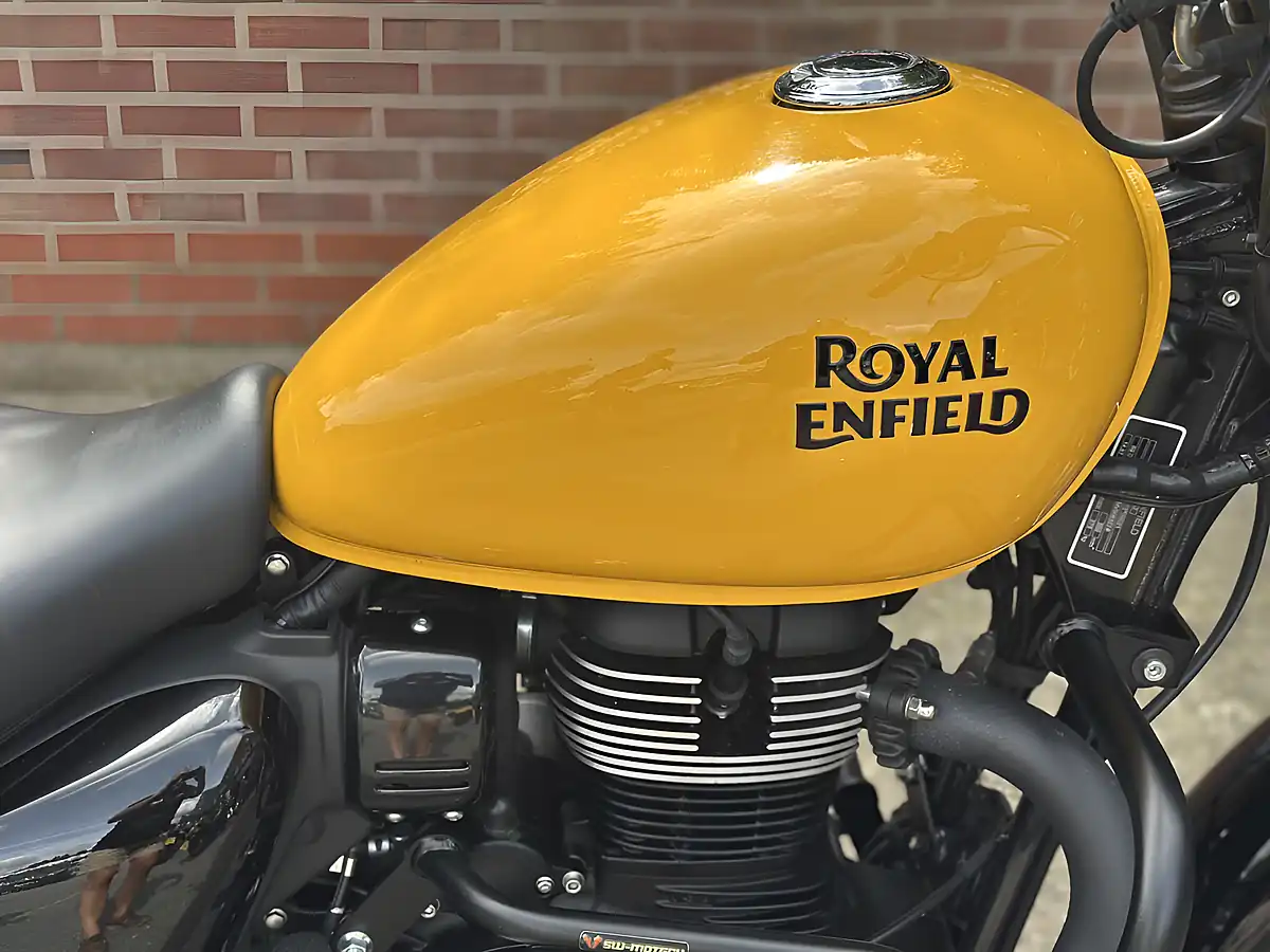 Used 2021 Royal Enfield Meteor 350 Yellow - Interior and Exterior details 9