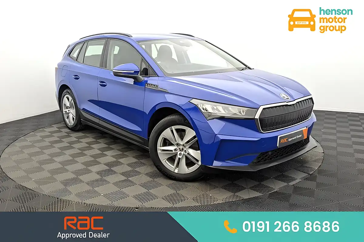 Used 2021 Skoda Enyaq 60 Blue - Front View