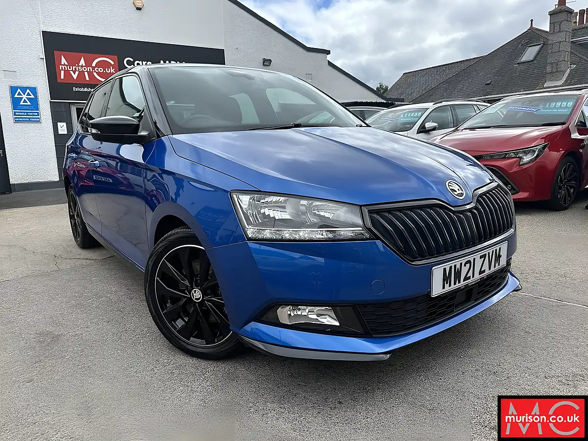 Used 2021 Skoda Fabia Monte Carlo Blue - Front View