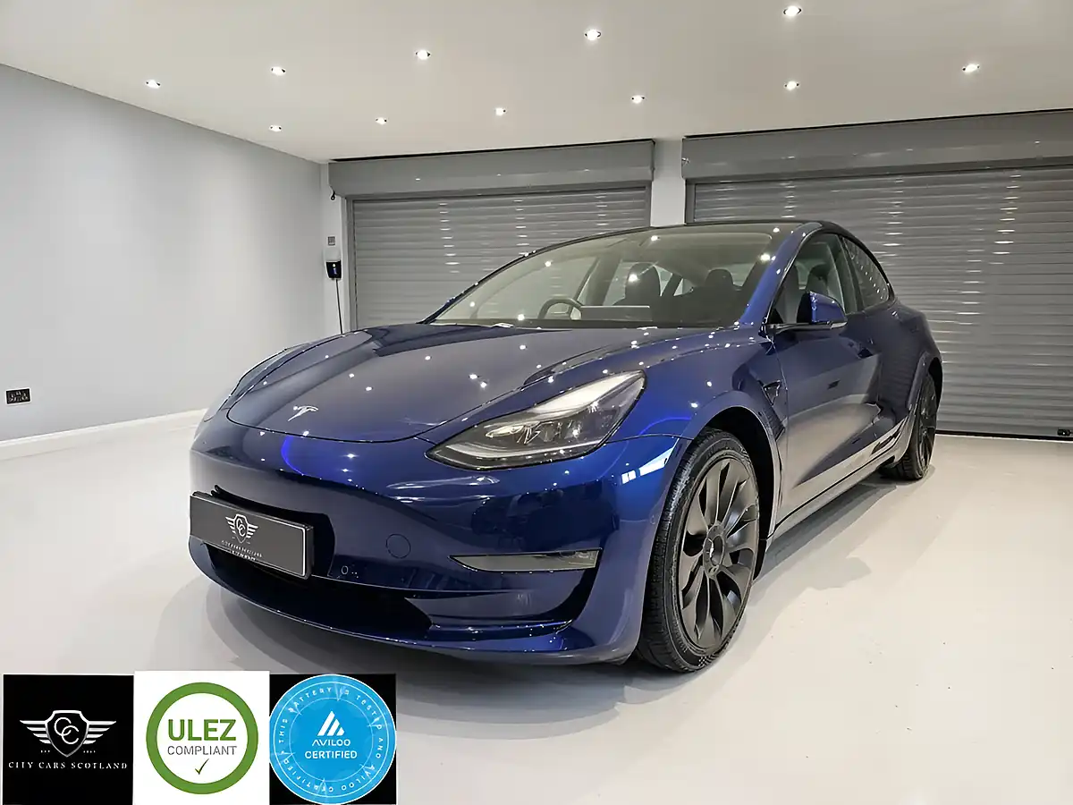 Used 2021 Tesla Model 3 Long Range Blue - Front View