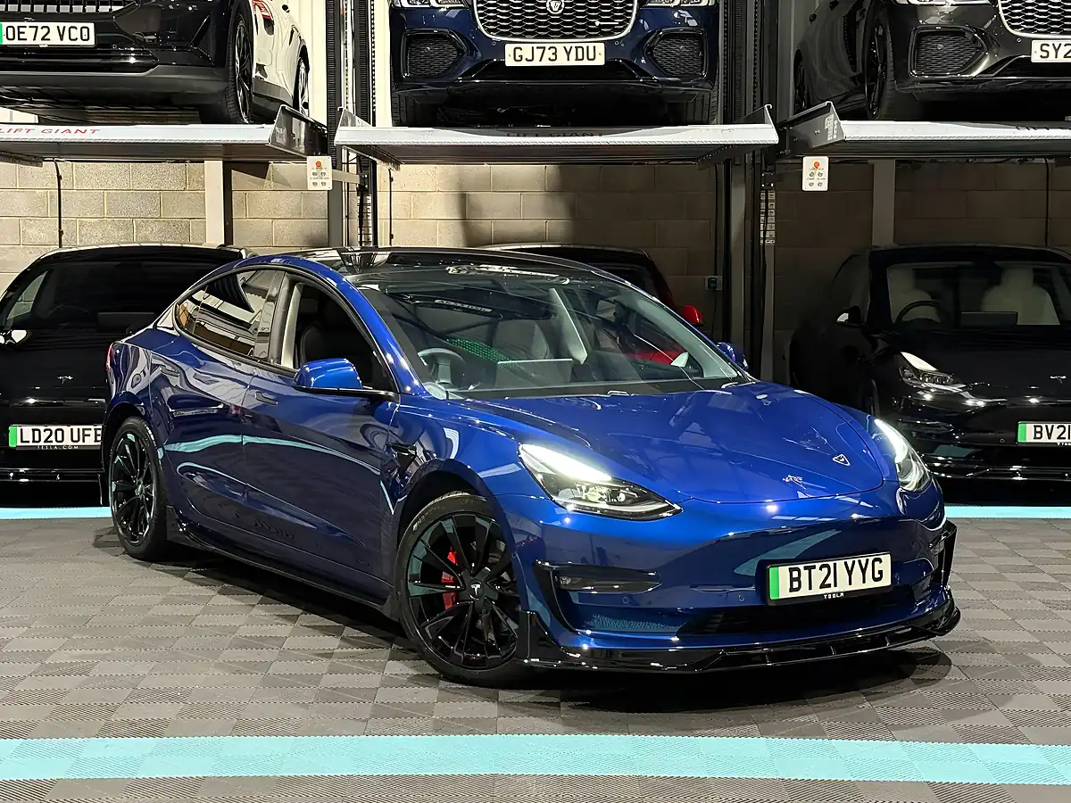 Used 2021 Tesla Model 3 Long Range Blue - Front View