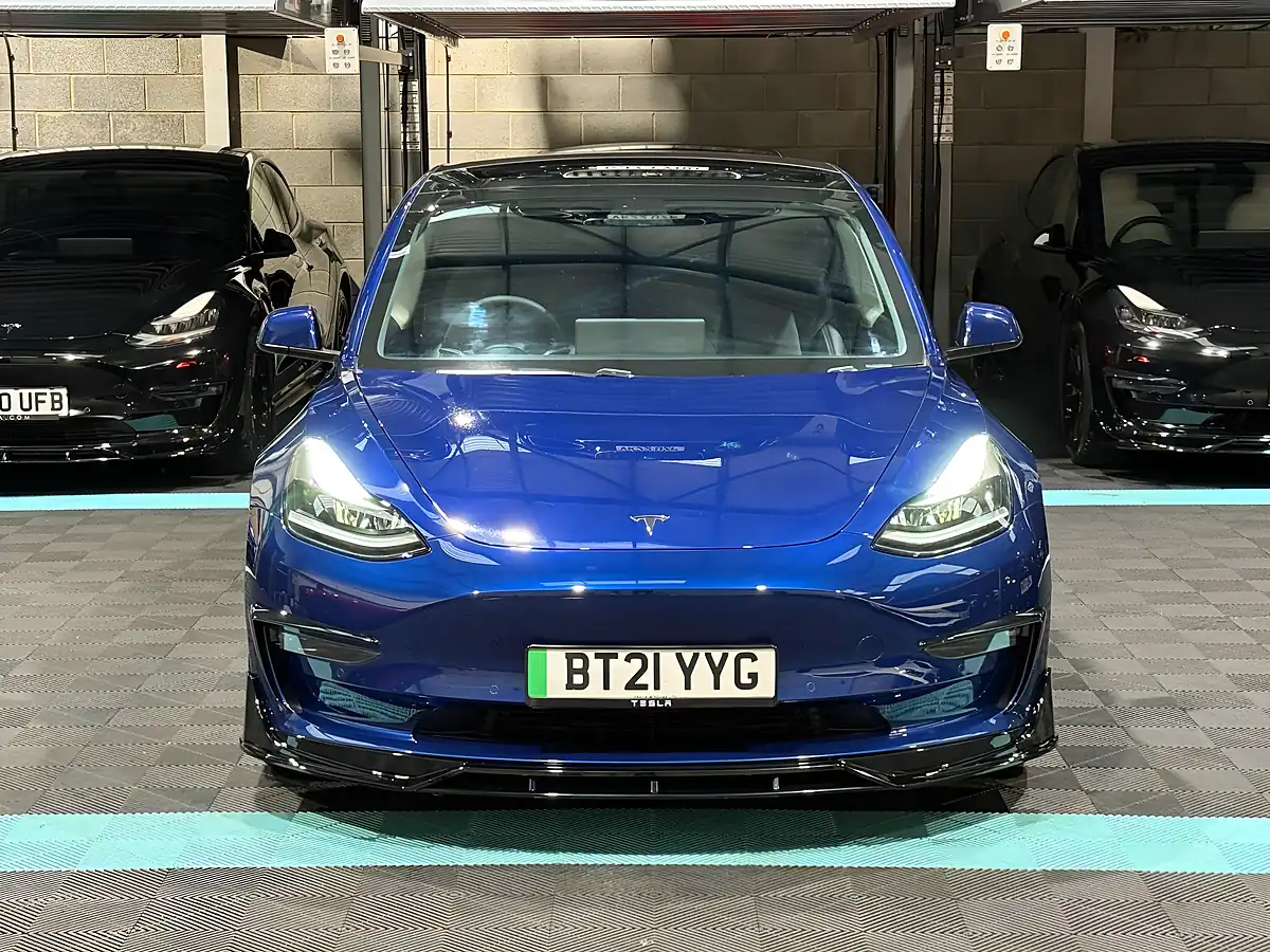 Used 2021 Tesla Model 3 Long Range Blue - Interior and Exterior details 4