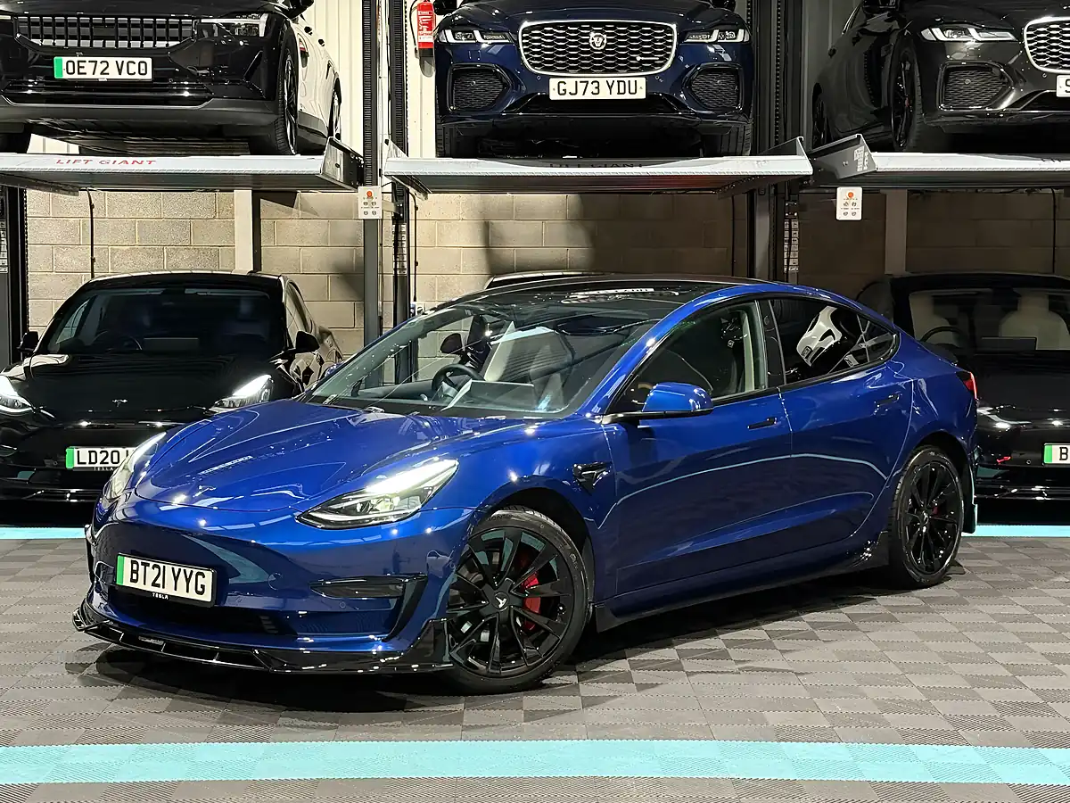 Used 2021 Tesla Model 3 Long Range Blue - Interior and Exterior details 5