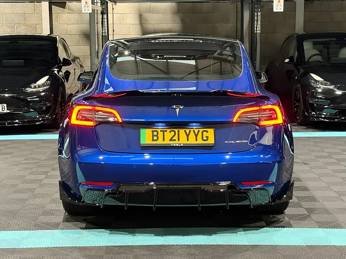 Used 2021 Tesla Model 3 Long Range Blue - Interior and Exterior details 8