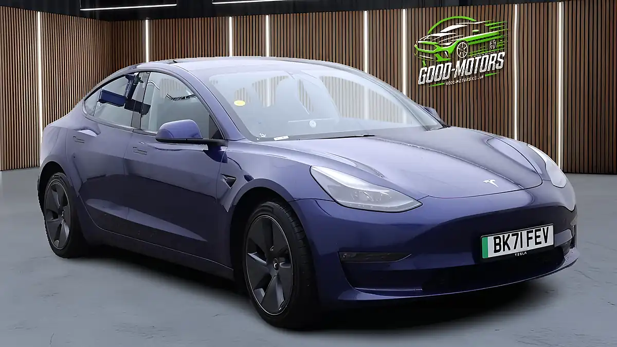 Used 2021 Tesla Model 3 Long Range Blue - Interior and Exterior details 3