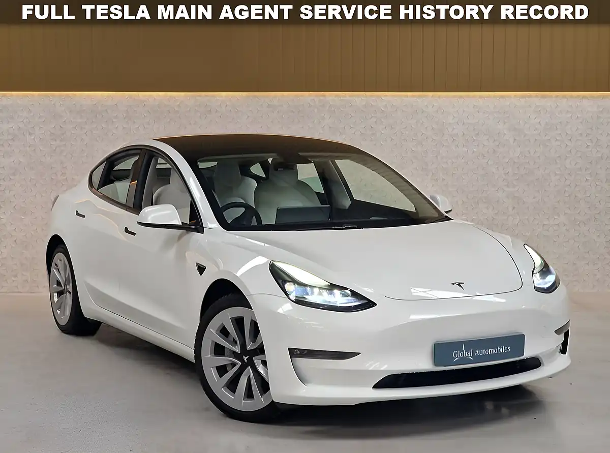 Used 2021 Tesla Model 3 Long Range Pearl White Metallic - Interior and Exterior details 3