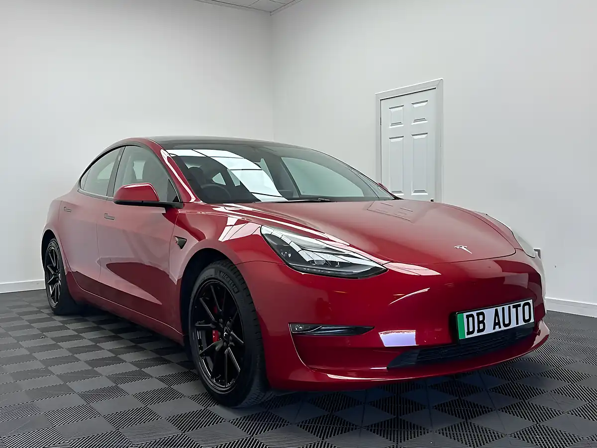 Used 2021 Tesla Model 3 Long Range Red - Interior and Exterior details 11