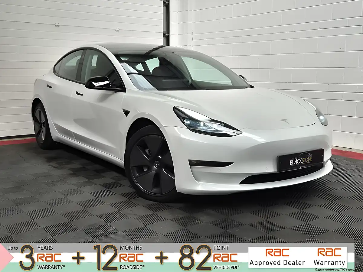 Used 2021 Tesla Model 3 Long Range White - Front View