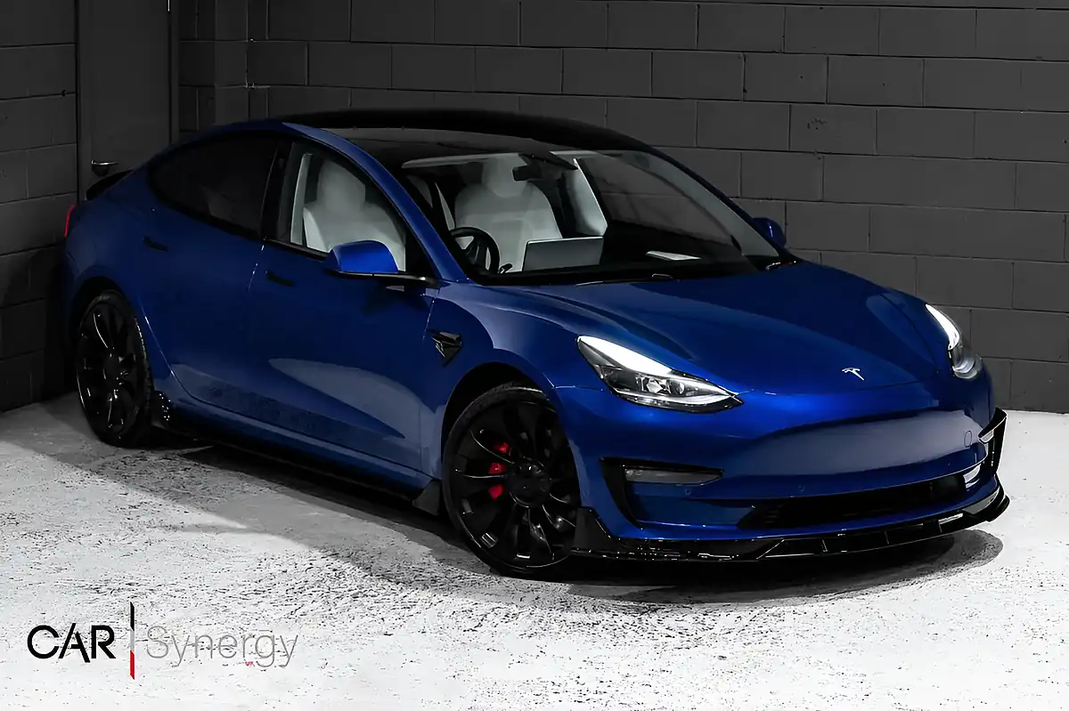 Used 2021 Tesla Model 3 Performance Blue - Front View