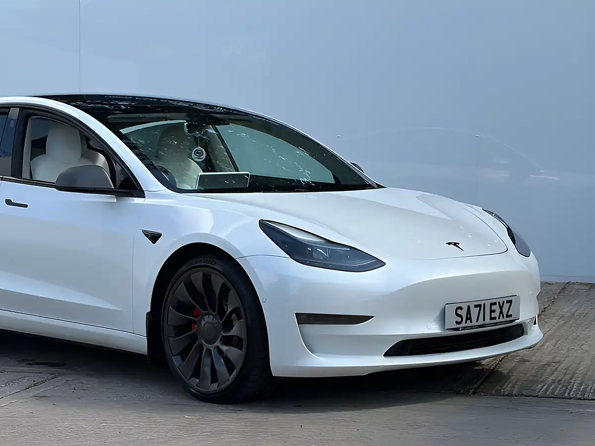 Used 2021 Tesla Model 3 Performance Pearl White - Interior and Exterior details 2