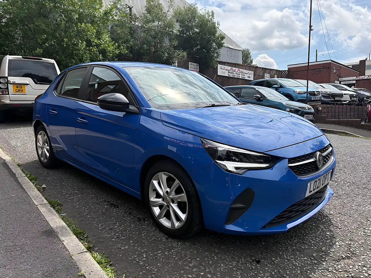 Used 2021 Vauxhall Corsa Se Premium 5dr Blue - Front View