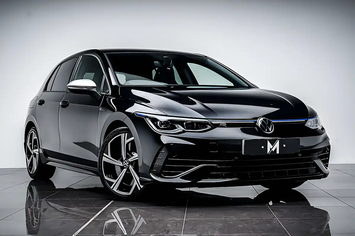 Used 2021 Volkswagen Golf R Black - Front View