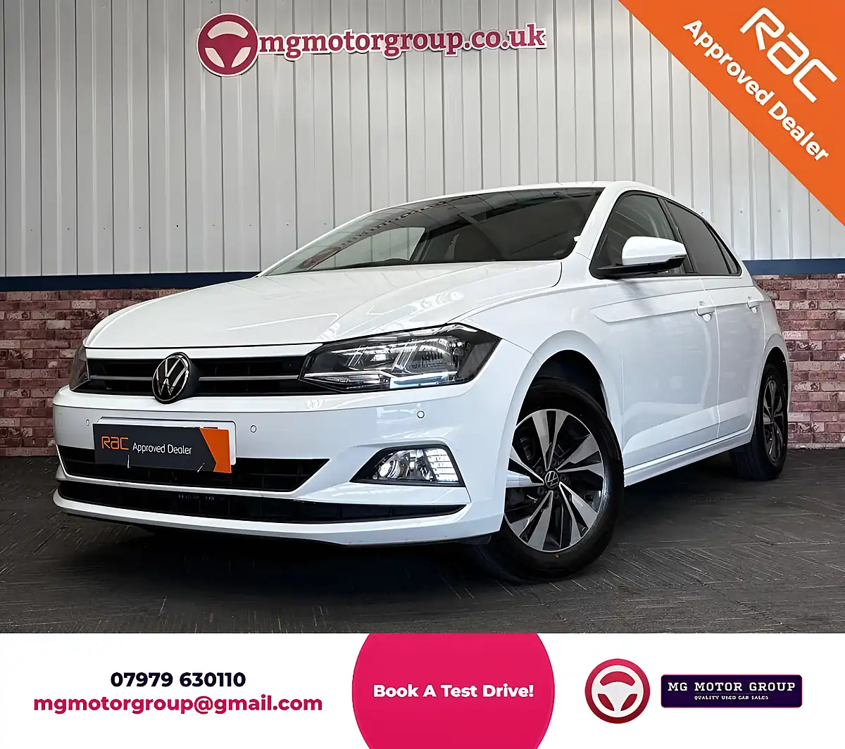 Used 2021 Volkswagen Polo Match White - Front View