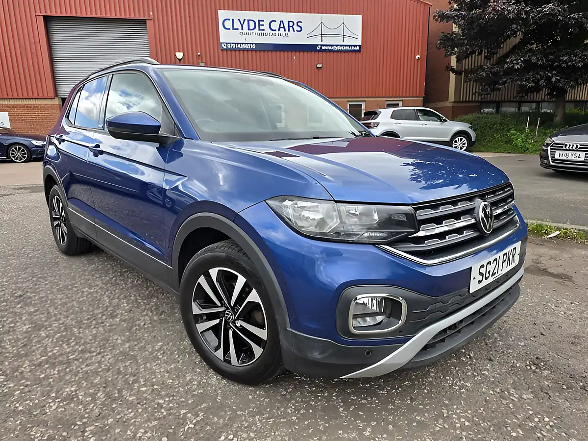 Used 2021 Volkswagen T-Cross United Blue - Front View