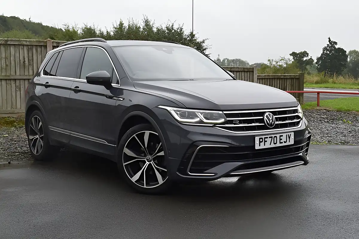 Used 2021 Volkswagen Tiguan R-Line Grey - Front View