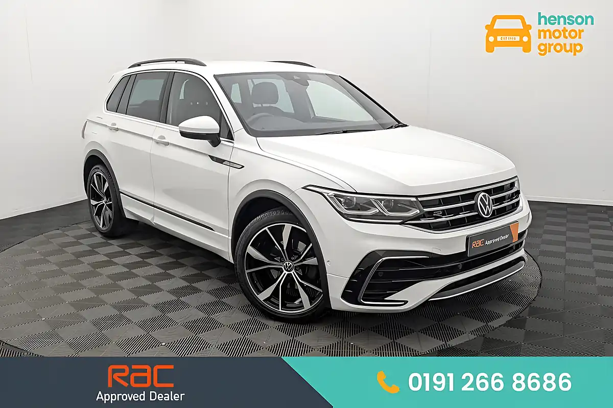 Used 2021 Volkswagen Tiguan R-Line White - Front View