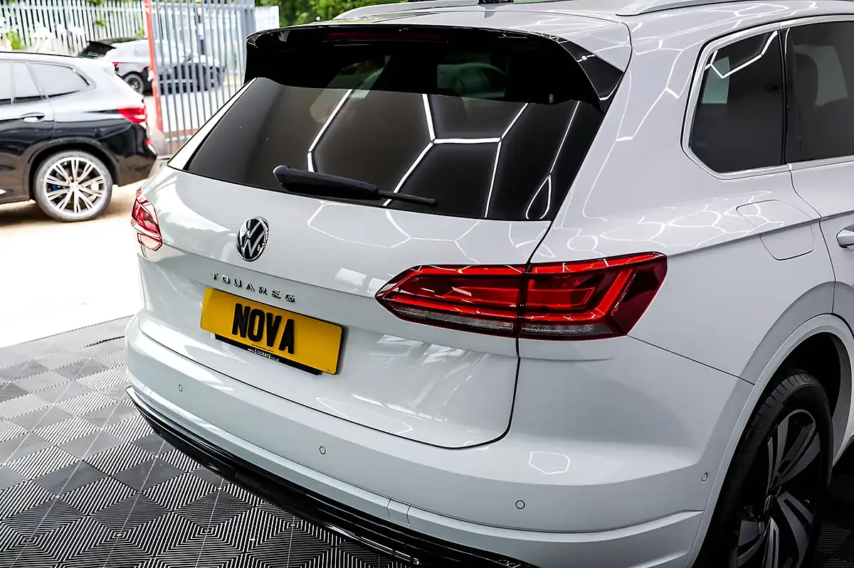 Used 2021 Volkswagen Touareg R-Line Tech Oryx White Metallic - Interior and Exterior details 10
