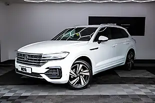 Used 2021 Volkswagen Touareg R-Line Tech Oryx White Metallic - Interior and Exterior details 2
