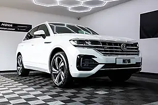Used 2021 Volkswagen Touareg R-Line Tech Oryx White Metallic - Interior and Exterior details 3