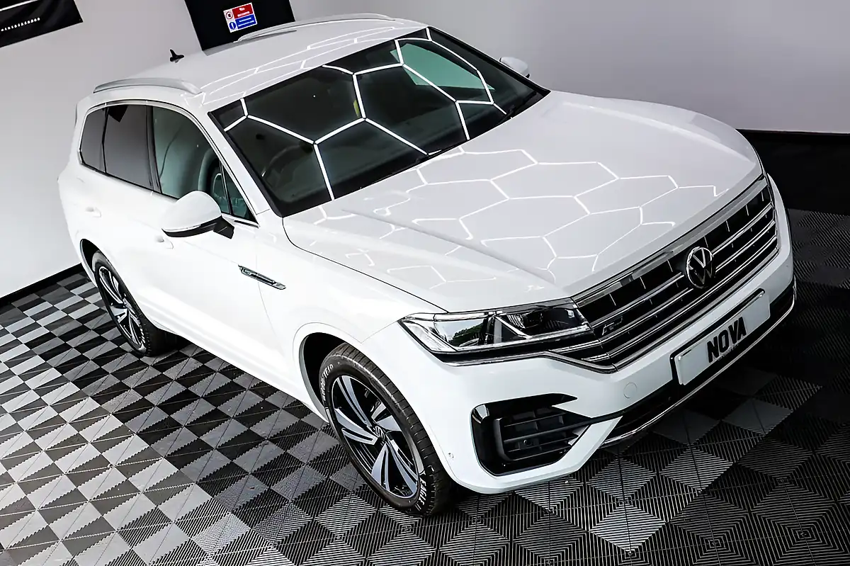 Used 2021 Volkswagen Touareg R-Line Tech Oryx White Metallic - Interior and Exterior details 4