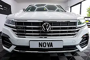 Used 2021 Volkswagen Touareg R-Line Tech Oryx White Metallic - Interior and Exterior details 8