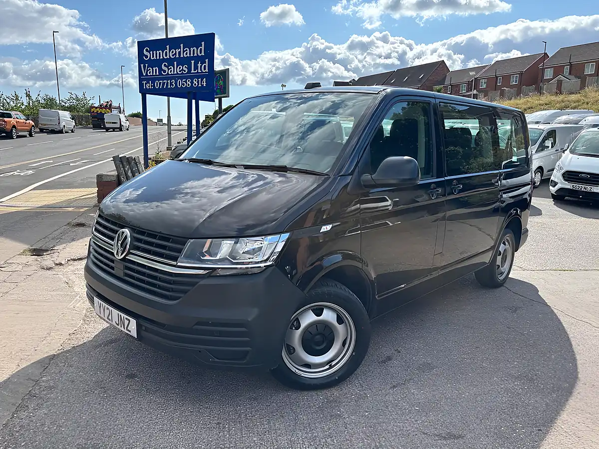 Used 2021 Volkswagen Transporter Shuttle S Black - Front View
