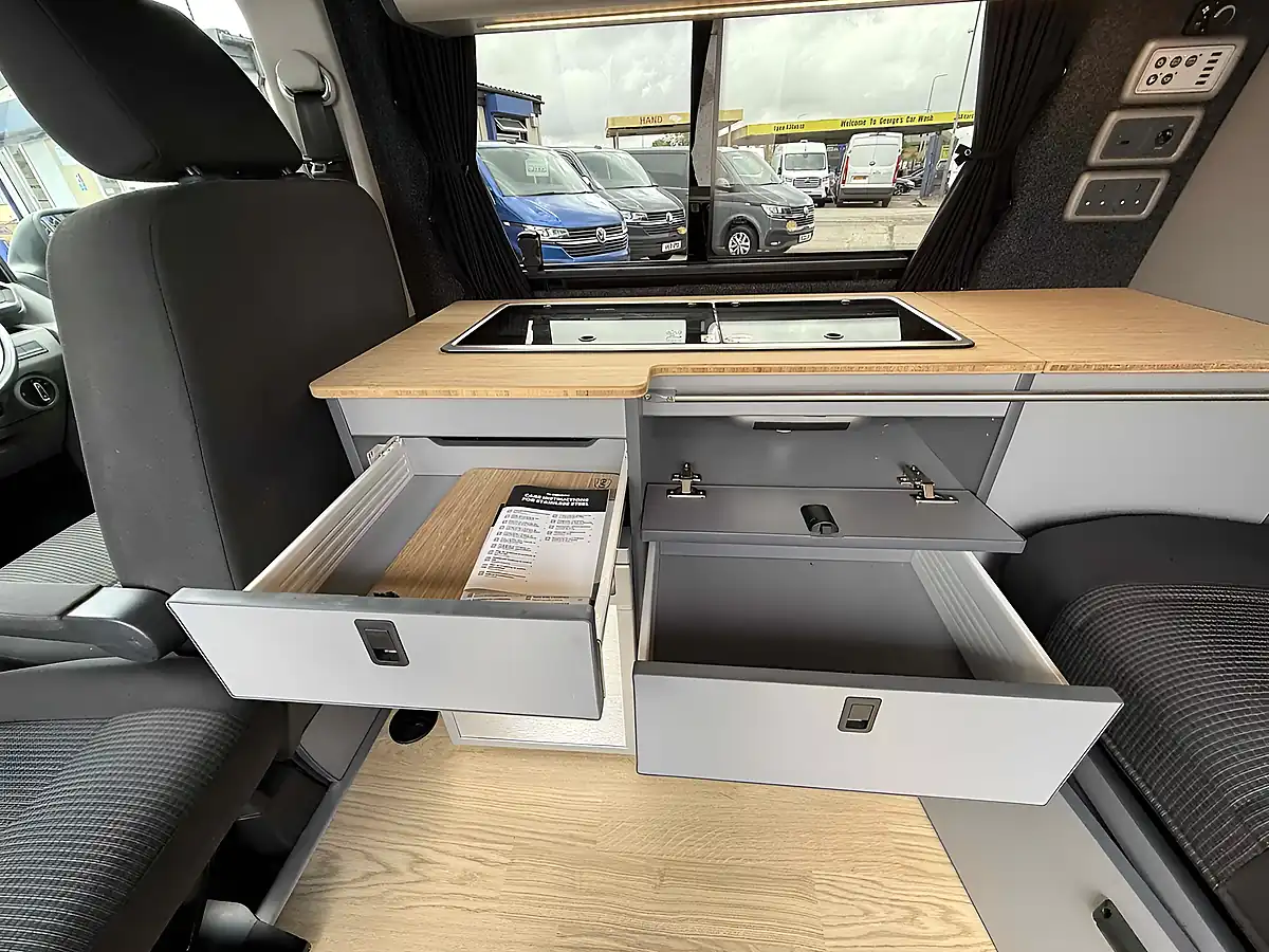 Used 2021 Volkswagen Transporter T28 Camper Blue - Interior and Exterior details 15