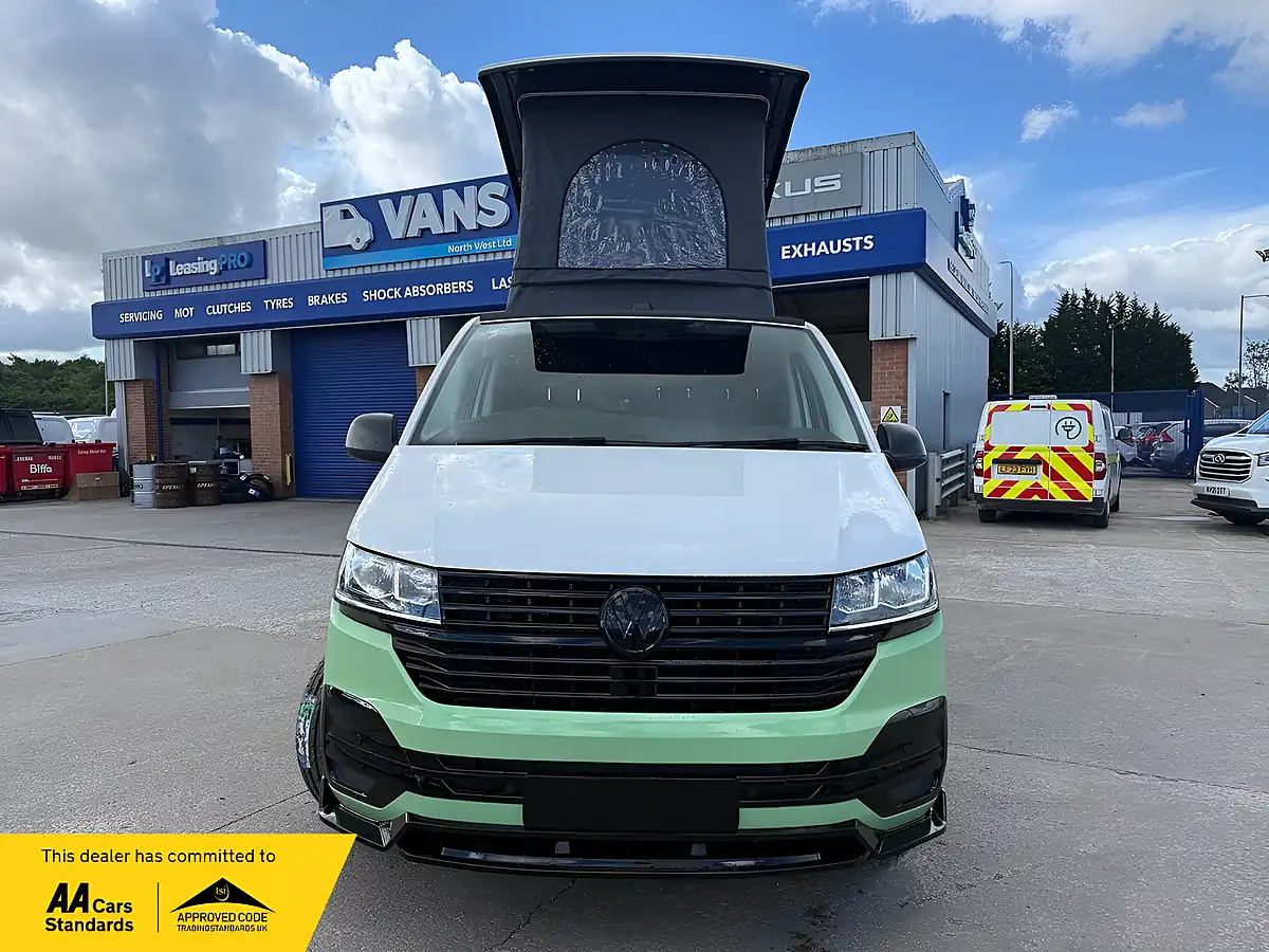 Used 2021 Volkswagen Transporter T28 Camper Lwb White / Sage Green - Interior and Exterior details 10