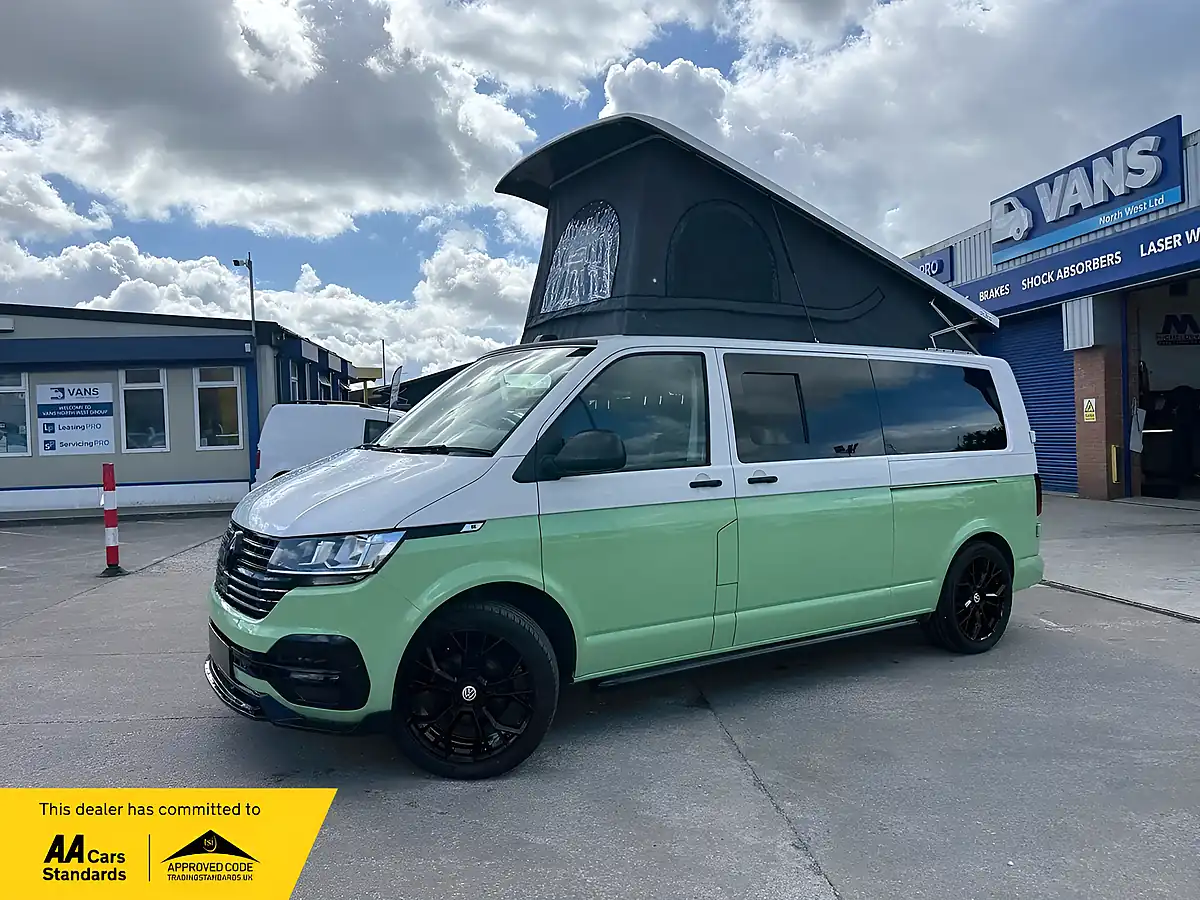 Used 2021 Volkswagen Transporter T28 Camper Lwb White / Sage Green - Interior and Exterior details 4