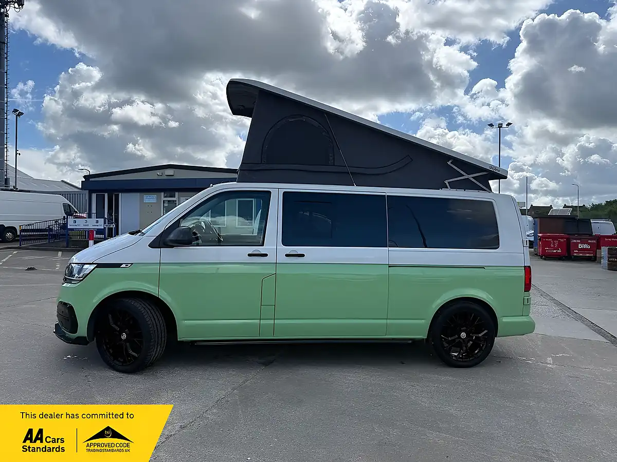 Used 2021 Volkswagen Transporter T28 Camper Lwb White / Sage Green - Interior and Exterior details 5