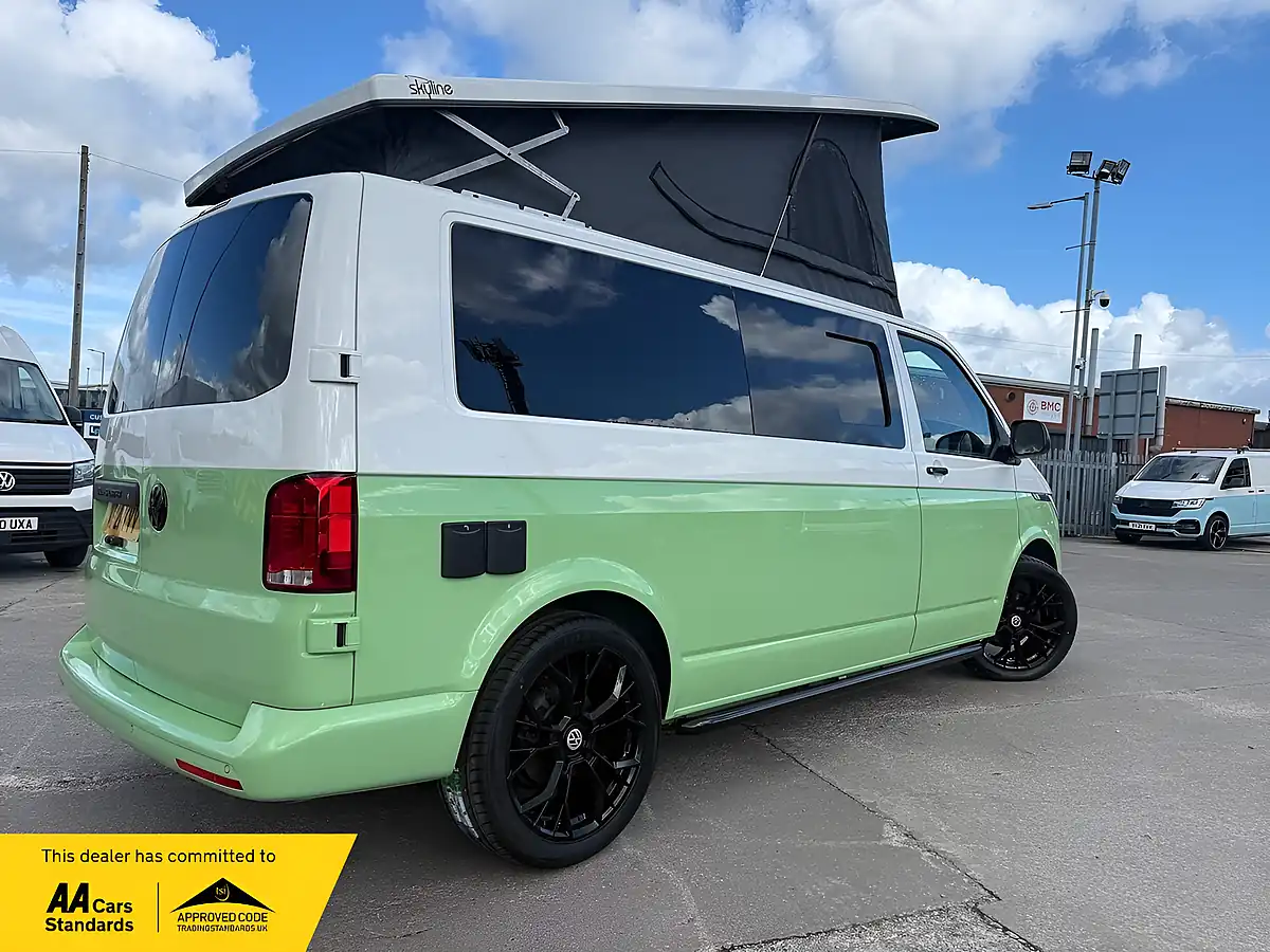 Used 2021 Volkswagen Transporter T28 Camper Lwb White / Sage Green - Interior and Exterior details 9