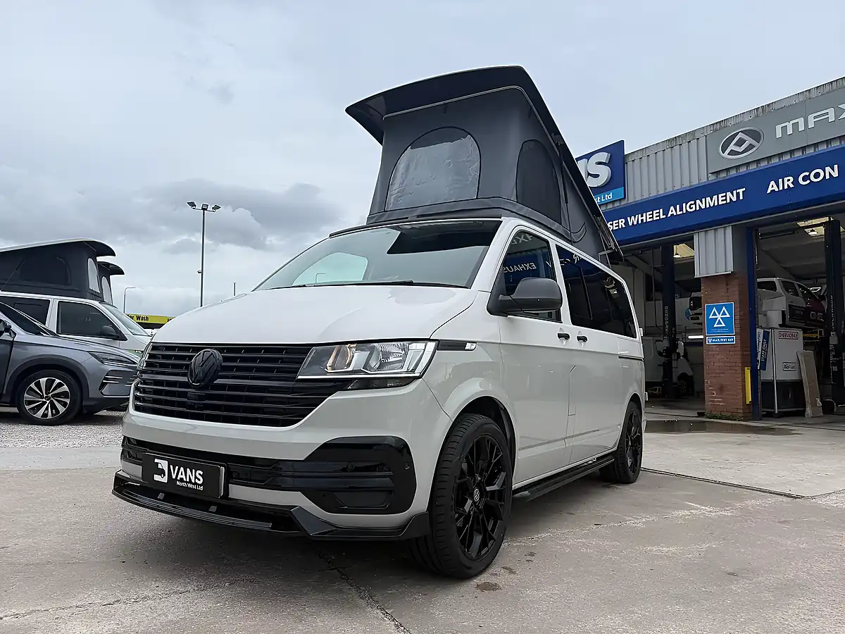 Used 2021 Volkswagen Transporter T32 Camper White / Ascot Grey - Front View