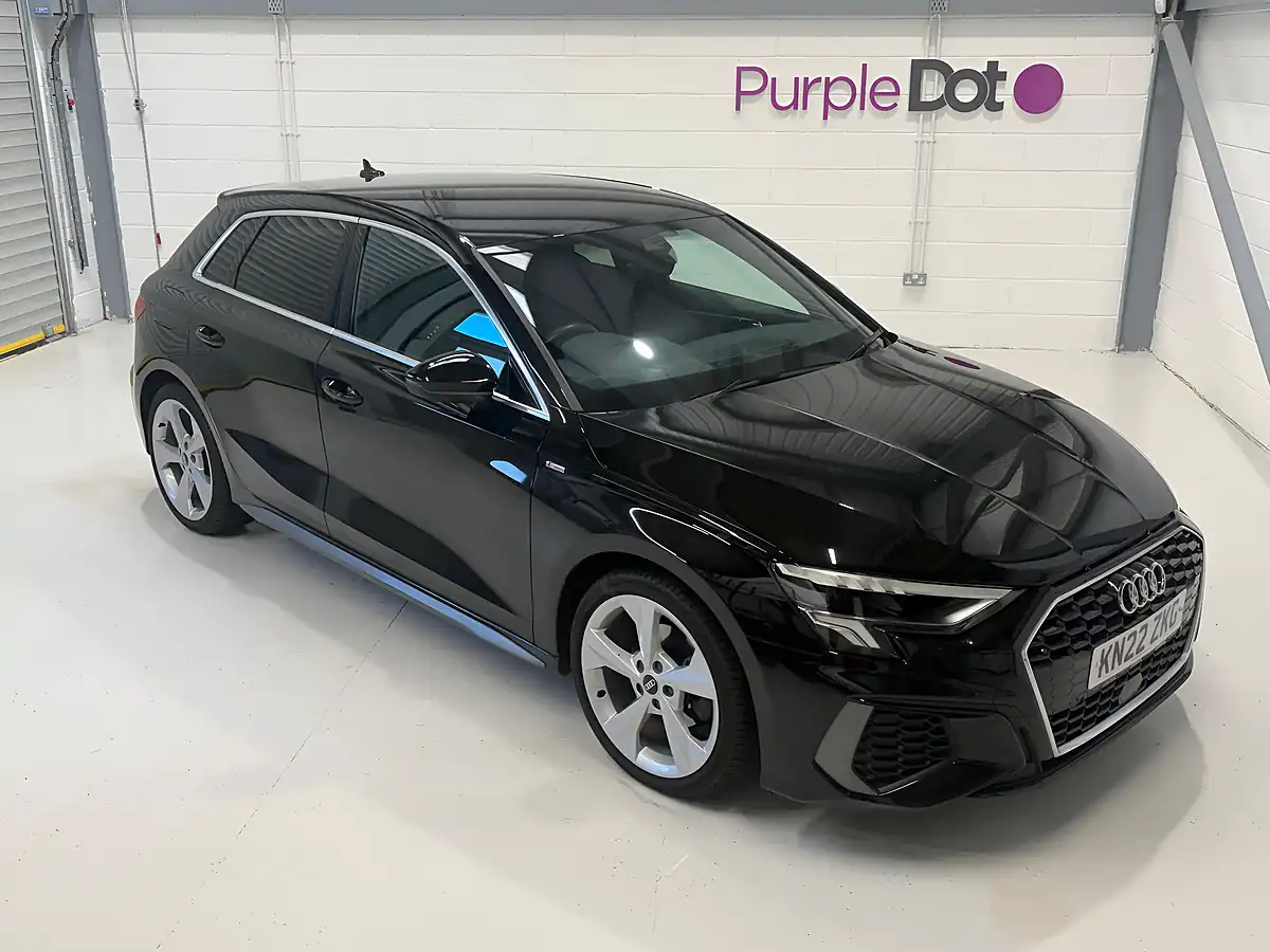 Used 2022 Audi A3 S Line Black - Front View