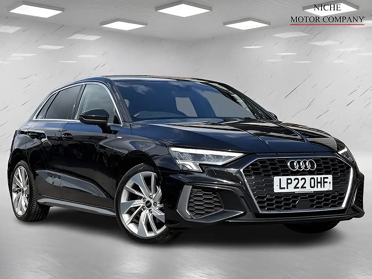 Used 2022 Audi A3 S Line Black - Front View