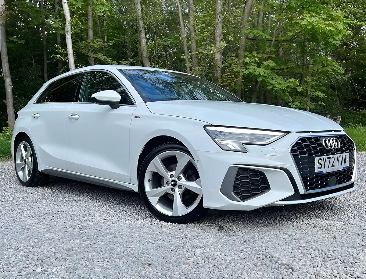 Used 2022 Audi A3 S Line Ibis White - Front View