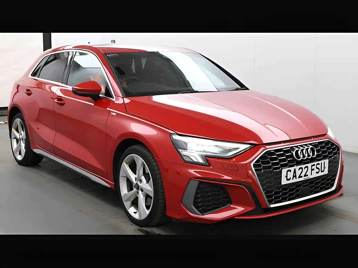 Used 2022 Audi A3 S Line Tango Red - Front View