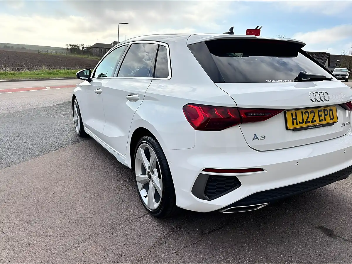 Used 2022 Audi A3 S Line White - Interior and Exterior details 5