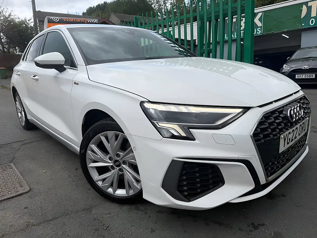 Used 2022 Audi A3 S Line White - Front View