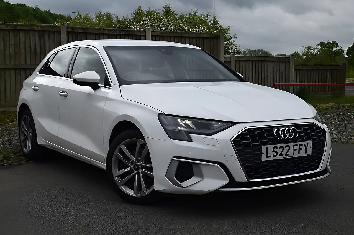 Used 2022 Audi A3 Sport White - Front View