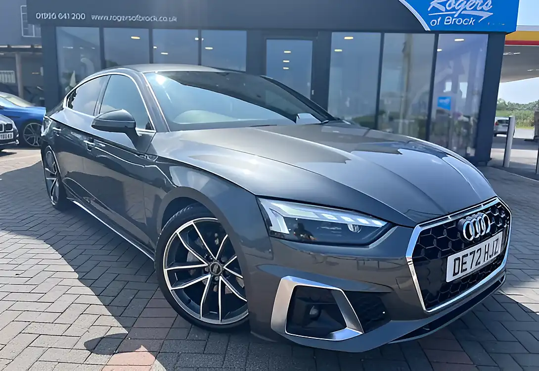 Used 2022 Audi A5 S Line Daytona Grey - Front View