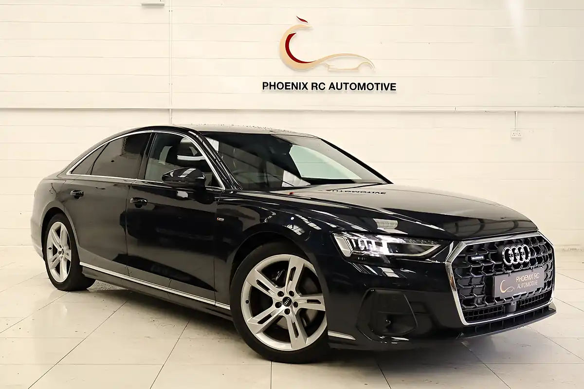Used 2022 Audi A8 S Line Blue - Front View