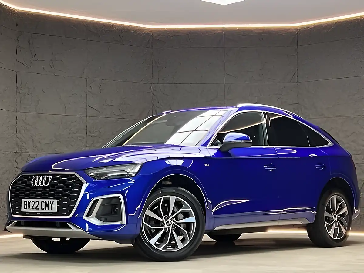 Used 2022 Audi Q5 S Line Sportback Blue - Front View