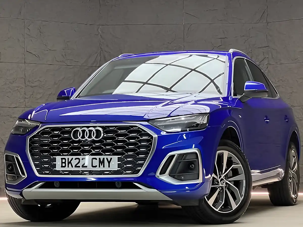 Used 2022 Audi Q5 S Line Sportback Blue - Interior and Exterior details 2