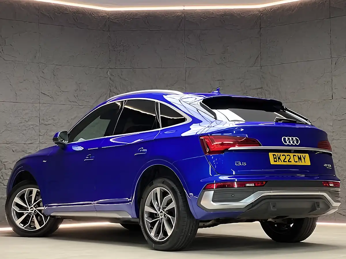 Used 2022 Audi Q5 S Line Sportback Blue - Interior and Exterior details 8