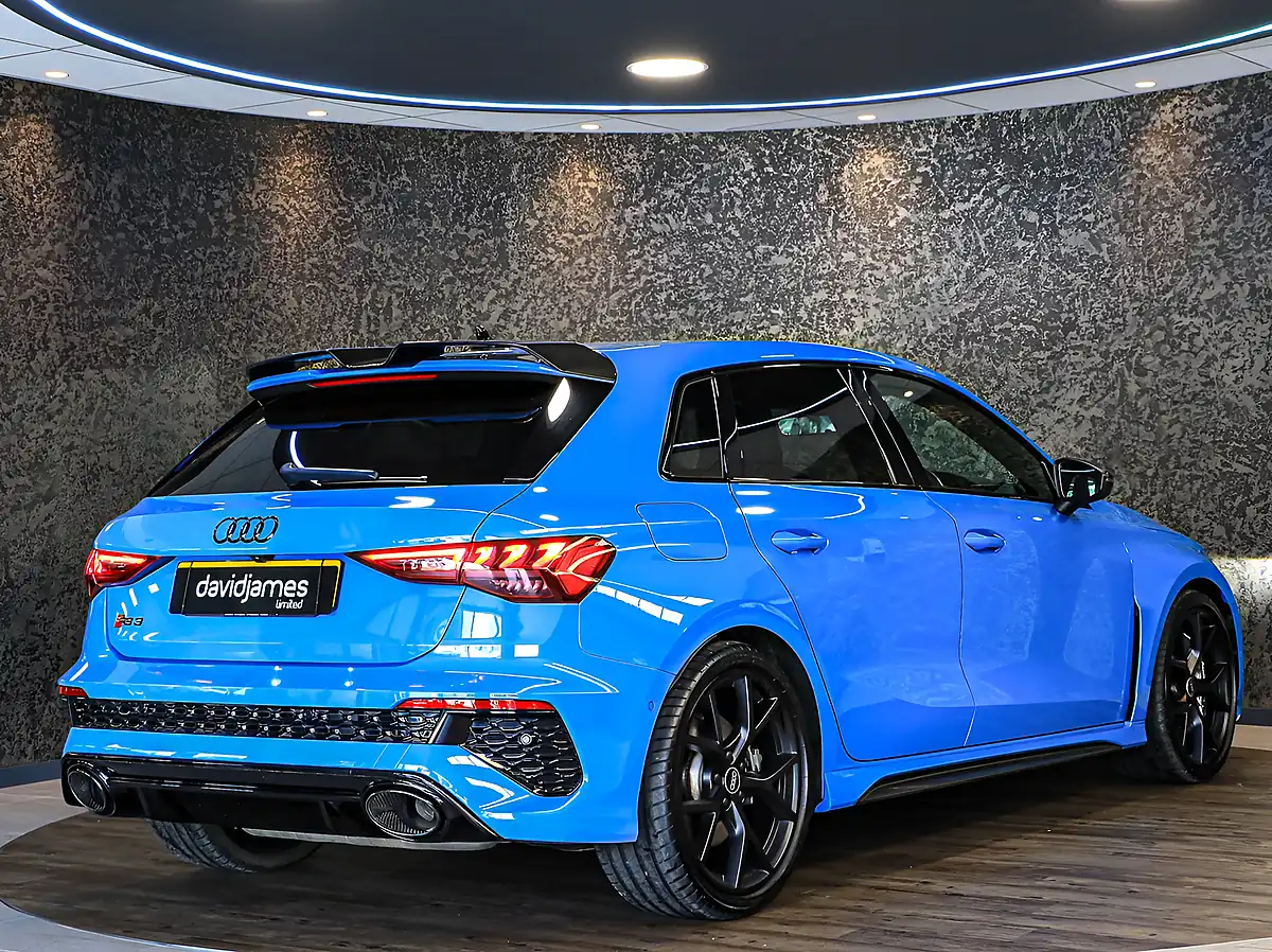 Used 2022 Audi RS3 Carbon Black Blue - Interior and Exterior details 9