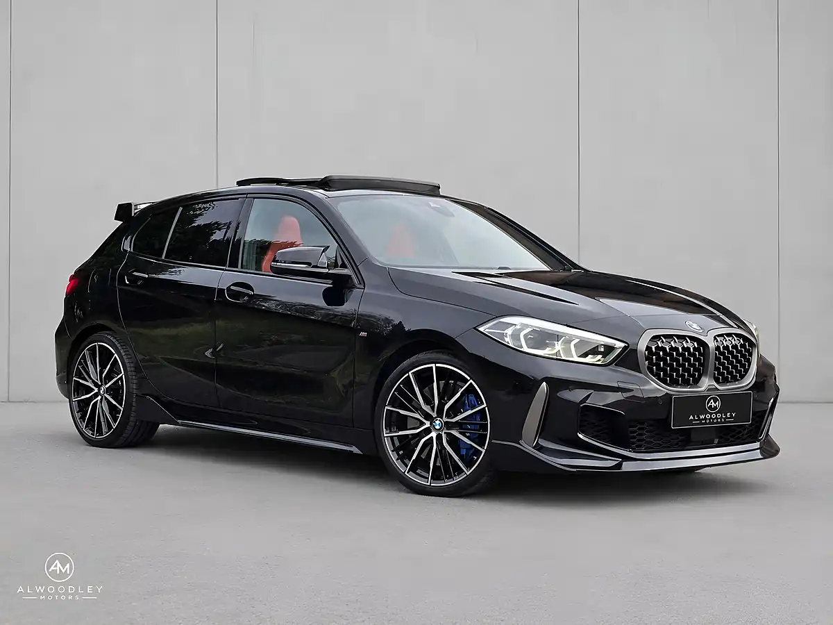Used 2022 BMW 1 Series M135i Black - Front View