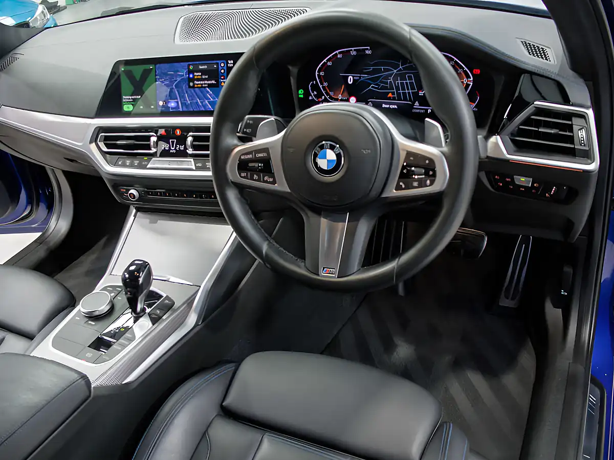 Used 2022 BMW 3 Series M Sport Blue - Interior and Exterior details 10