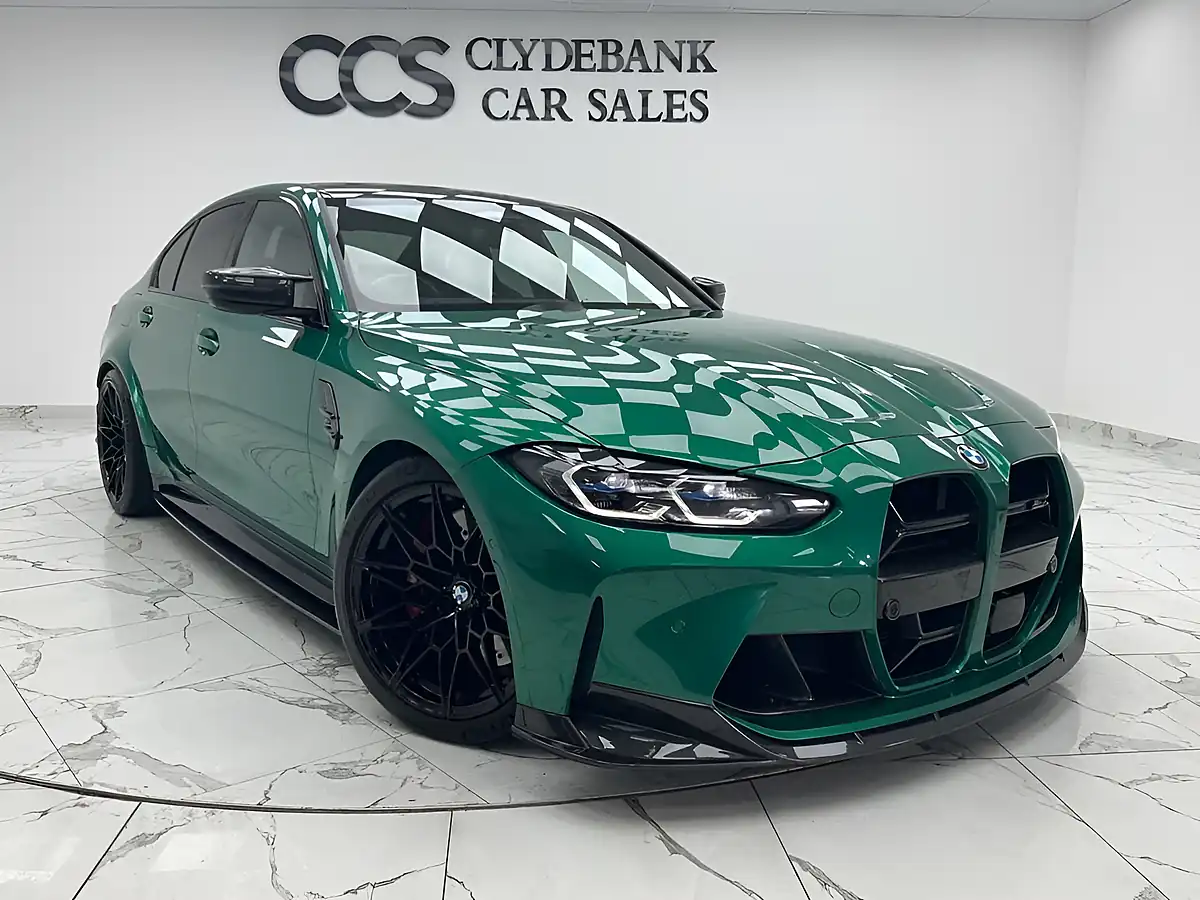 Used 2022 BMW M3 Competition Isle of Man Green - Front View